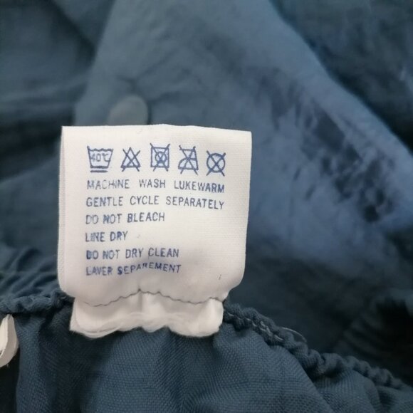 Reebok Mens Blue ATR Logo High Rise Elastic Waist Side Snap Track Pants Size L - Picture 7 of 7